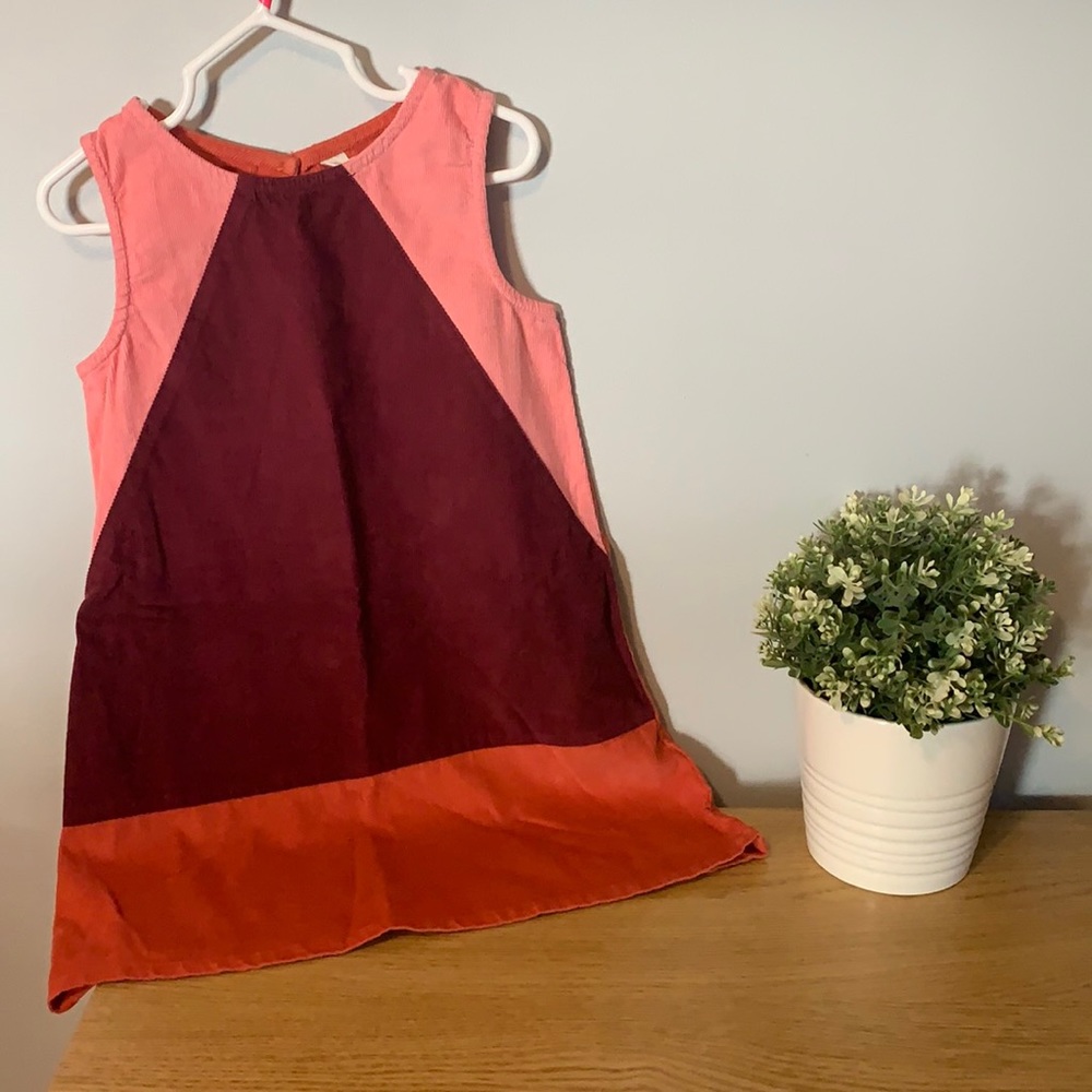 Corduroy Colorblock Shift Dress